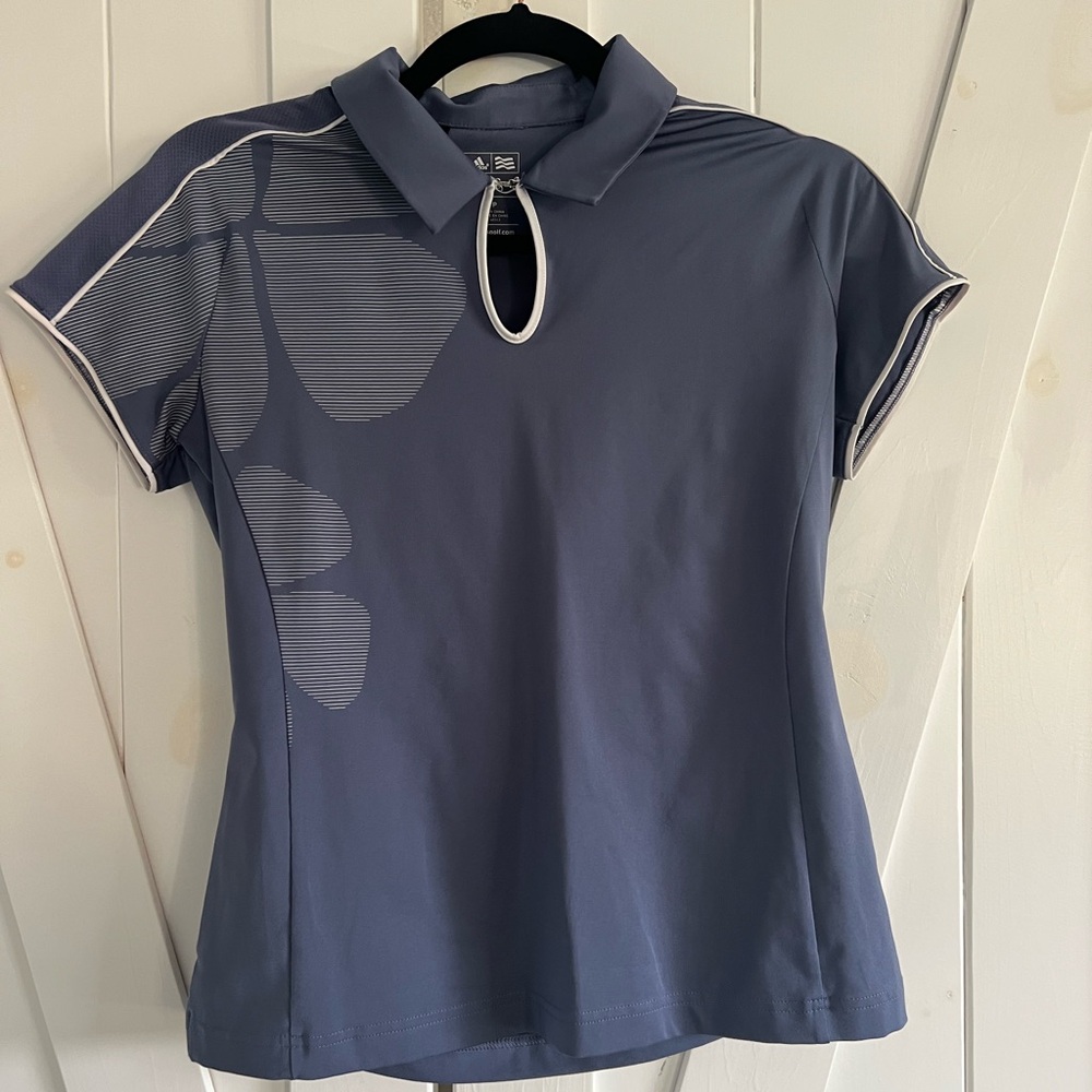 adidas Women's Navy Short Sleeve Golf Polo
